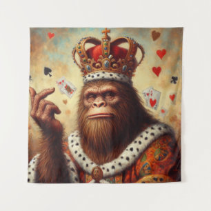 Bigfoot Queen of Hearts Wandteppich