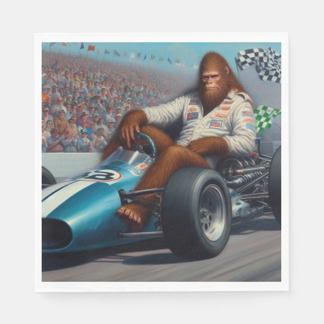 Bigfoot Racecar Serviette (Vorderseite)