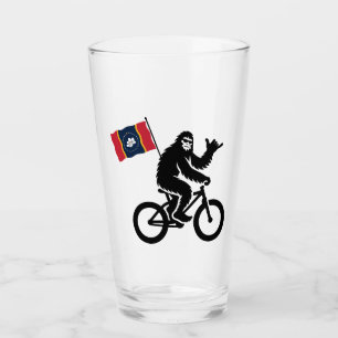 Bigfoot-Radfahren Mississippi-Flagge Glas
