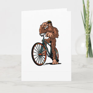 Bigfoot Radfahren Mountainbike Mtb Lustiger Biker Karte