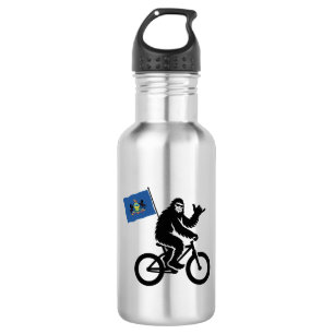 Bigfoot-Radfahren Pennsylvania-Flagge Edelstahlflasche