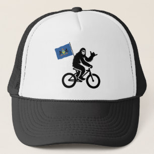 Bigfoot-Radfahren Pennsylvania-Flagge Truckerkappe