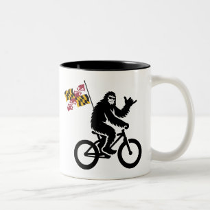 Bigfoot-Radsport-Maryland-Flagge Zweifarbige Tasse