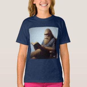 Bigfoot Reading T-Shirt