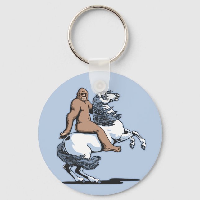 Bigfoot Reiten Schlüsselanhänger (Vorderseite)