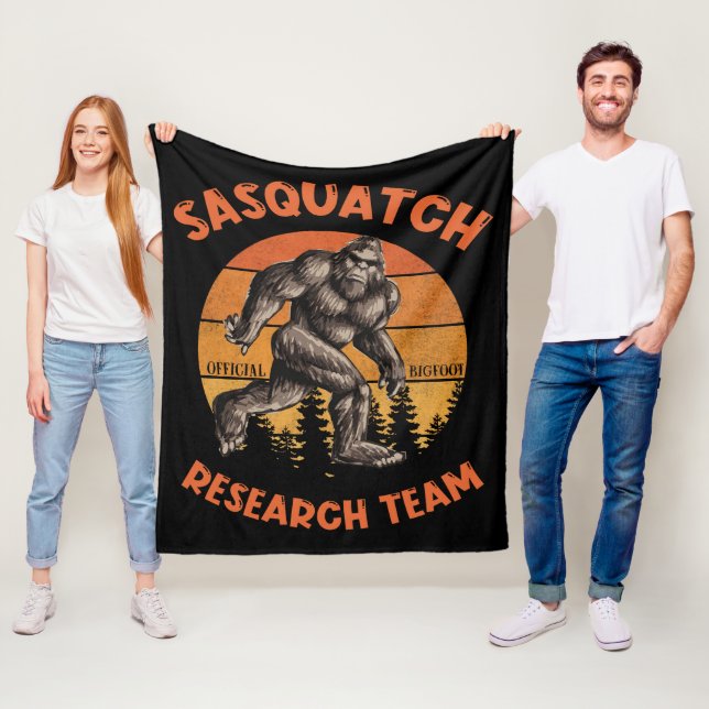 Bigfoot Research Team Retro Vintag Sasquatch Fleecedecke (Beispiel)