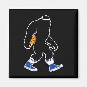 Bigfoot Retro Bysketbyll Geschenk für Squatch-Gläu Magnet