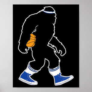 Bigfoot Retro Bysketbyll Geschenk für Squatch-Gläu Poster
