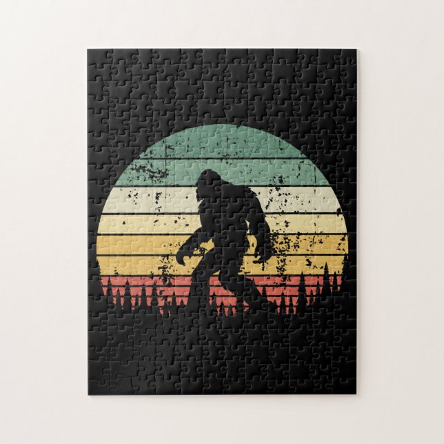 Bigfoot Retro Sunset-Geschenk (Vertikal)