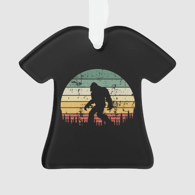 Bigfoot Retro Sunset-Geschenk Ornament (Vorderseite)