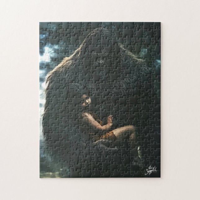 Bigfoot rettet Kind: Puzzle (Vertikal)
