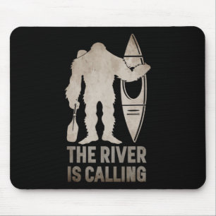 Bigfoot River Kayak Sasquatch Camping Canoe Gesche Mousepad