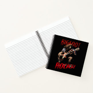 Bigfoot Rocks Spiral Bound Notebook Notizbuch