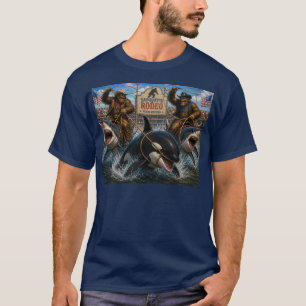 Bigfoot-Rodeo-Team beim Team Roping eines Orcas T-Shirt