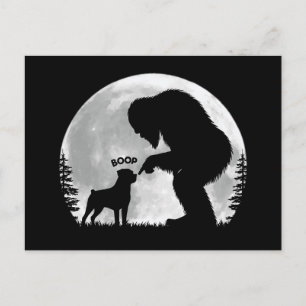 Bigfoot Rottweiler Boop Feiertagspostkarte