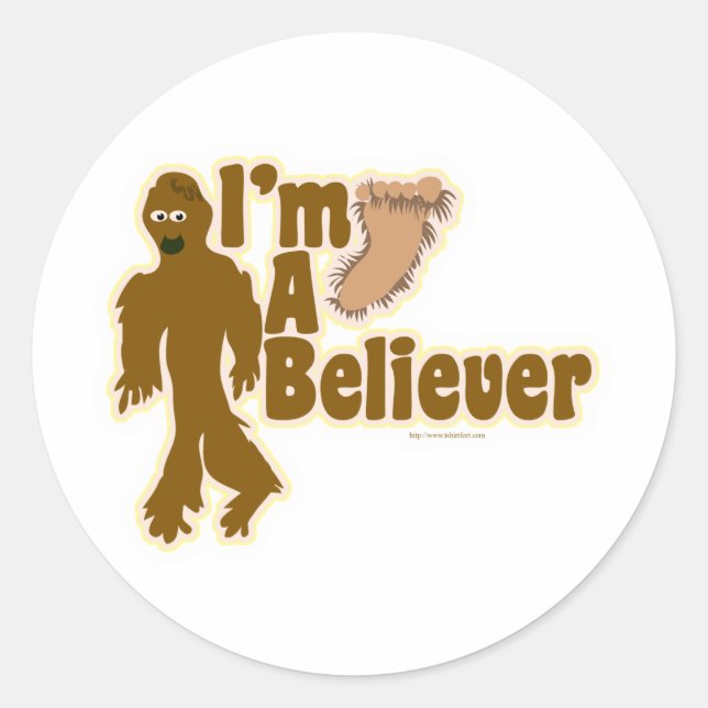 Bigfoot Runder Aufkleber (Vorderseite)