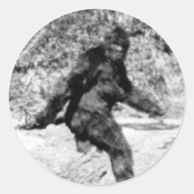 Bigfoot Runder Aufkleber (Vorderseite)