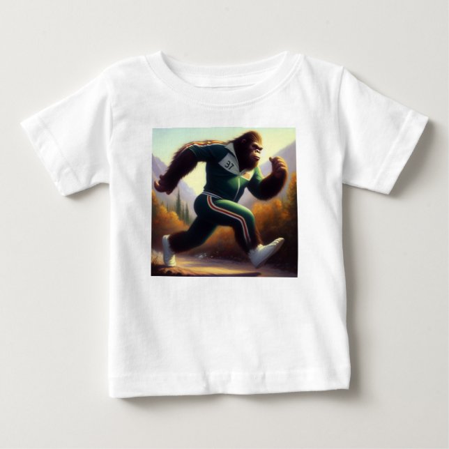 Bigfoot Running Baby T-shirt (Vorderseite)
