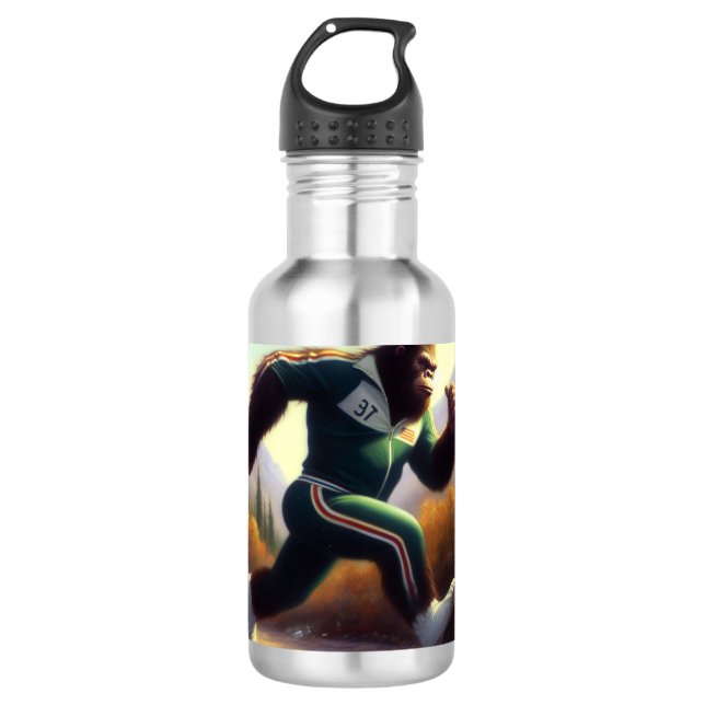 Bigfoot Running Edelstahlflasche (Vorderseite)