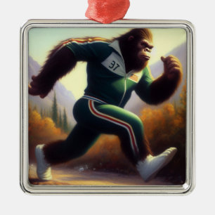 Bigfoot Running Ornament Aus Metall
