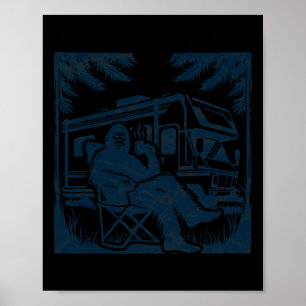 Bigfoot Rv Wohnmobil Camping Sasquatch Campervan  Poster