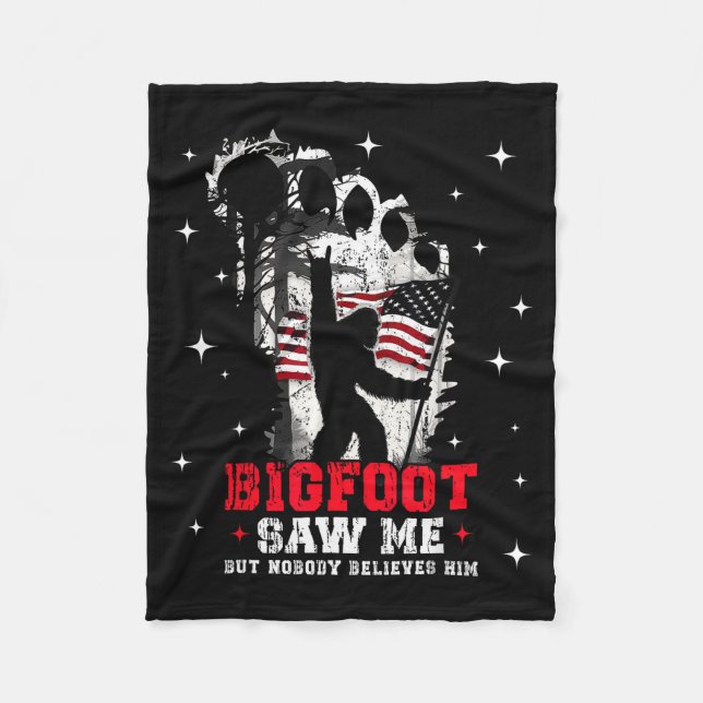 Bigfoot sah mich, aber niemand glaubt ihm Wald Hik Fleecedecke (Vorderseite)
