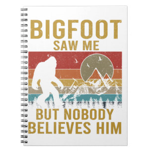 Bigfoot sah mich notizblock