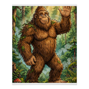 Bigfoot-Sammelkarte Kunstposter Poster
