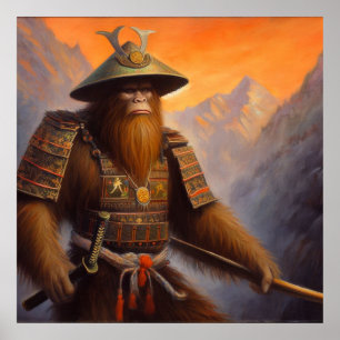 Bigfoot Samurai Poster