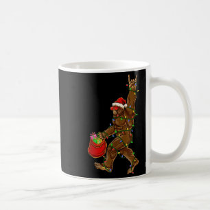 Bigfoot Santa Christmas Lights Rock Funny Sasquatc Kaffeetasse