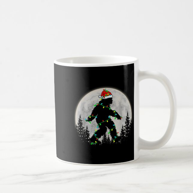 Bigfoot Santa Christmas Tree Lights Funny Xmas Sas Kaffeetasse (Rechts)