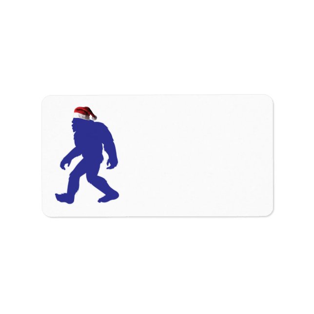 Bigfoot Santa Claus Adressaufkleber (Vorne)