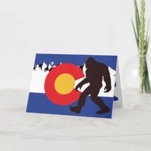 Bigfoot Santa Claus Dankeskarte