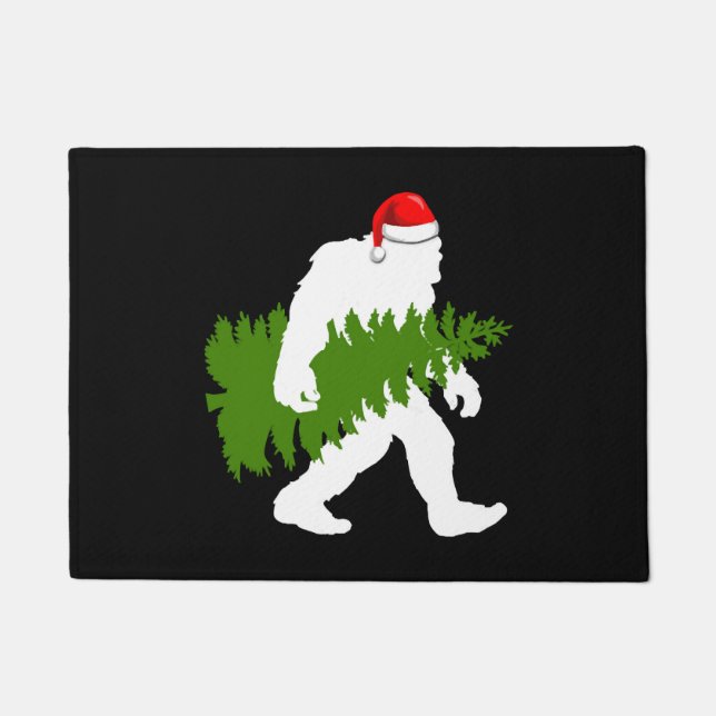 BigFoot Santa Claus Fun Christmas Ohrts Fußmatte (Vorderseite)