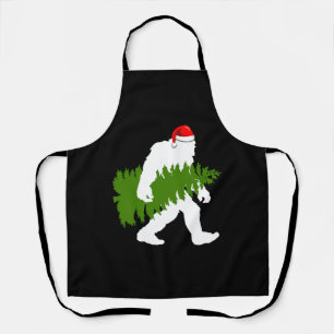 BigFoot Santa Claus Fun Christmas Ohrts Schürze