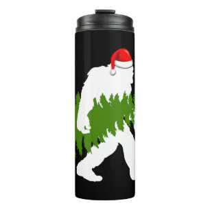 BigFoot Santa Claus Fun Christmas Ohrts Thermosbecher