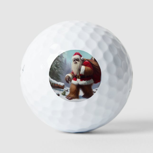 Bigfoot Santa Claus Golfball (Vorderseite)