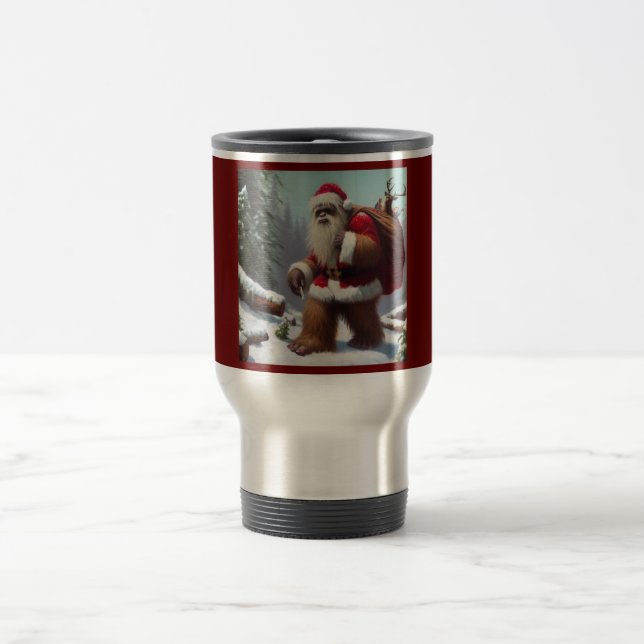 Bigfoot Santa Claus Reisebecher (Mittel)