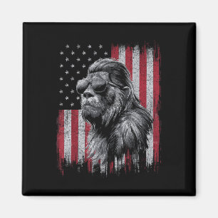 Bigfoot Sasquatch 4. Juli Patriotic Usa Indepe Magnet