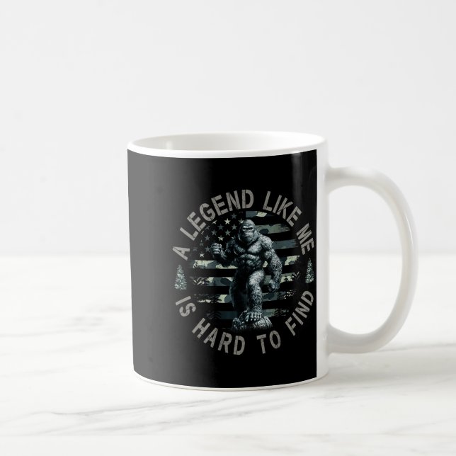 Bigfoot Sasquatch A Legend Like Me Is Hard To Find Kaffeetasse (Rechts)