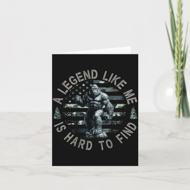 Bigfoot Sasquatch A Legend Like Me Is Hard To Find Karte (Vorderseite)