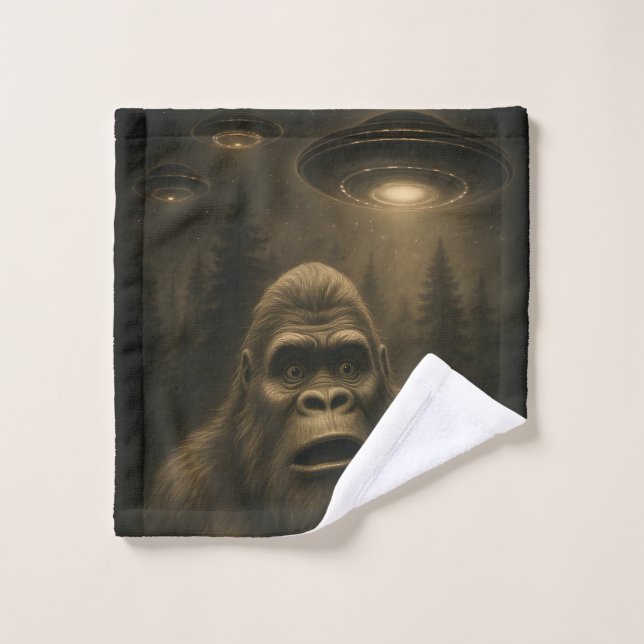 Bigfoot Sasquatch Alien UFO Funny (Gant de toilette)