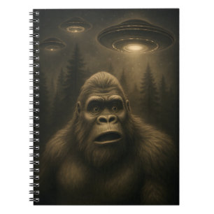 Bigfoot Sasquatch Alien UFO Funny Notizblock