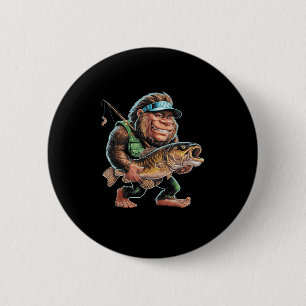 Bigfoot-Sasquatch-Angeln Catfishermen Button