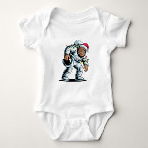 Bigfoot Sasquatch Astronaut Weihnachten 2026 Feier Baby Strampler