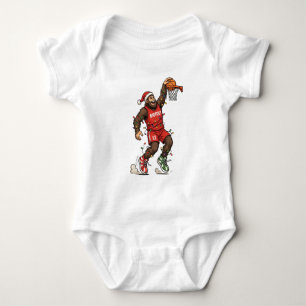 Bigfoot Sasquatch Basketball Weihnachten 2026 Feie Baby Strampler