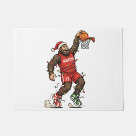 Bigfoot Sasquatch Basketball Weihnachten 2026 Feie Fußmatte