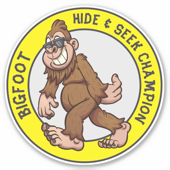 Bigfoot | Sasquatch (bearbeitbar) Aufkleber (Vorderseite)