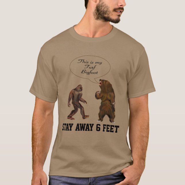 Bigfoot-&-Sasquatch Bleibe weg-2,5 m Men T-Shir T-Shirt (Vorderseite)