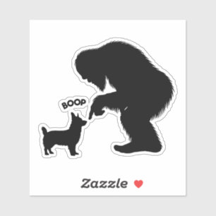 Bigfoot Sasquatch Corgi Boop Aufkleber
